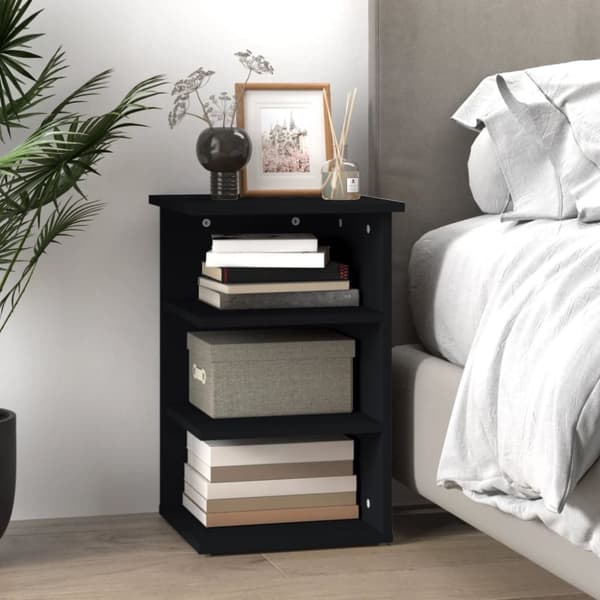 Sideskab 35x35x55 cm konstrueret træ sort - Sideskab - Sideskabe - Home & Living