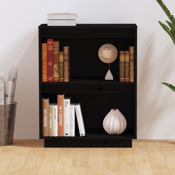 Konsolskab 60x34x75 cm massivt fyrretræ sort - Konsolskab - Konsolskabe - Home & Living