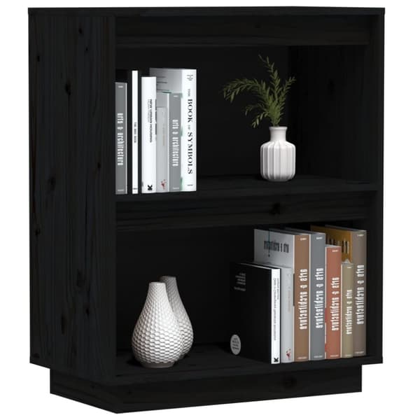 Konsolskab 60x34x75 cm massivt fyrretræ sort - Konsolskab - Konsolskabe - Home & Living