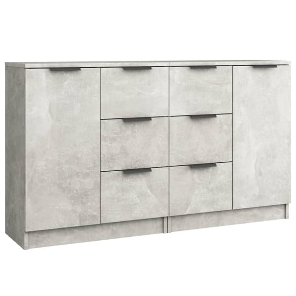 Skænke 2 stk. 60x30x70 cm konstrueret træ betongrå - Skænk - Skænke - Home & Living