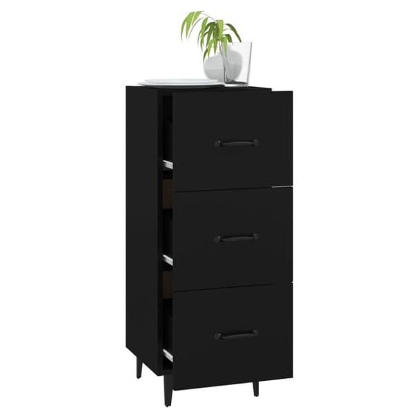 Skænk 34,5x34x90 cm konstrueret træ sort - Skænk Skænke - Skab - Home & Living
