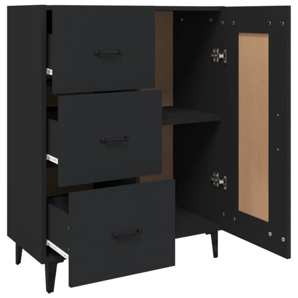 Skænk 69,5x34x90 cm konstrueret træ sort - Skænk Skænke - Skab - Home & Living