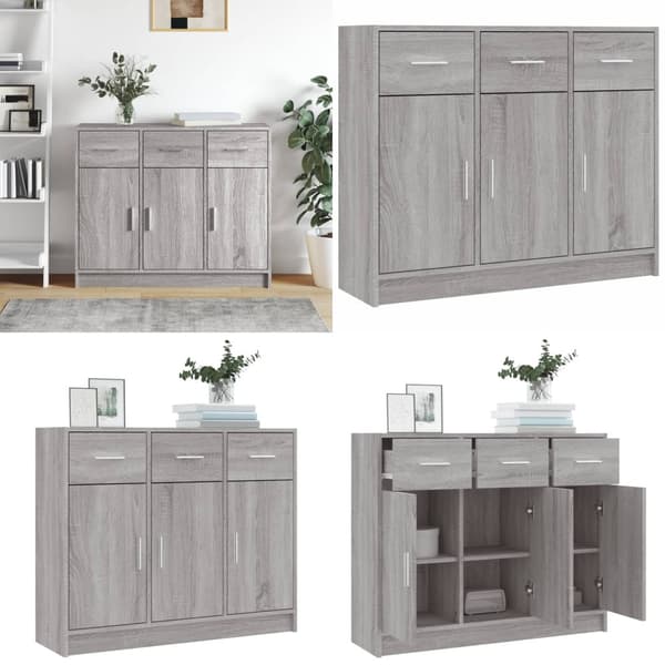 Senkki harmaa Sonoma 91x28x75 cm tekninen puu - Senkki - Senkit - Home & Living