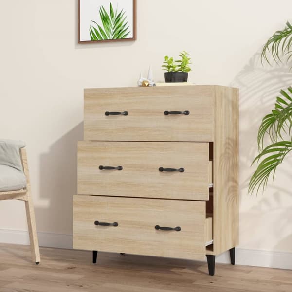 Skänk sonoma-ek 69,5x34x90 cm konstruerat trä - Byrå - Byråer - Home & Living
