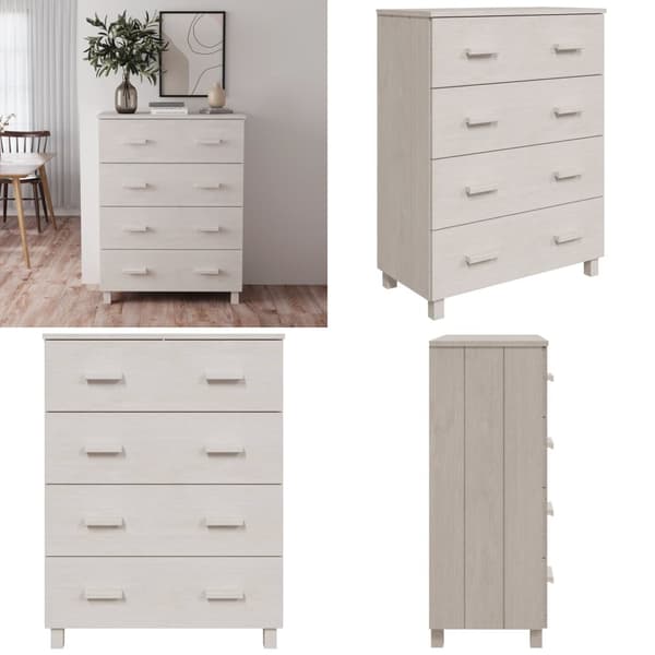 Skænk HAMAR 79x40x103,5 cm massivt fyrretræ hvid - Skænk - Skænke - Home & Living