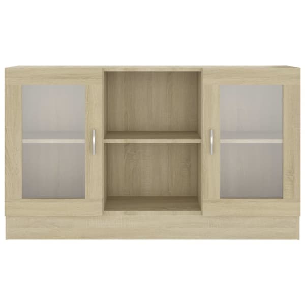 Vitrinskåp sonoma-ek 120x30,5x70 cm konstruerat trä - Skänk - Skänkar - Home & Living