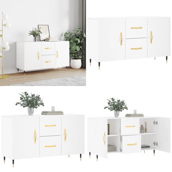 Skænk 100x36x60 cm konstrueret træ hvid - Skænk - Skænke - Home & Living