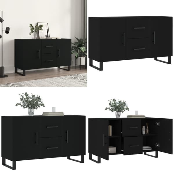 Senkki musta 100x36x60 cm tekninen puu - Senkki - Senkit - Home & Living
