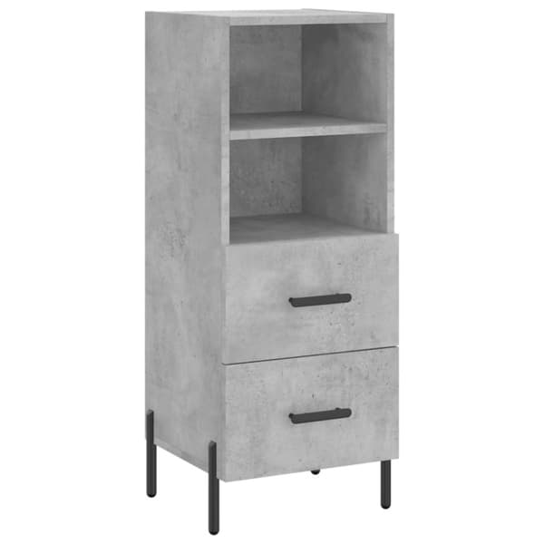Skab 34,5x34x180 cm konstrueret træ betongrå - Højskab - Højskabe - Home & Living