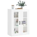 Miniatyrbillede 5 af 11: Væghængt skab 69,5x34x90 cm konstrueret træ hvid højglans - Vægskab - Vægskabe - Home & Living