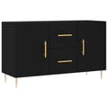 Miniatyrbillede 3 af 11: Skænk 100x36x60 cm konstrueret træ sort - Skænk - Skænke - Home & Living