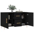 Miniatyrbillede 5 af 11: Skænk 100x36x60 cm konstrueret træ sort - Skænk - Skænke - Home & Living