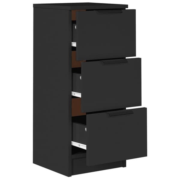 Senkit 2 kpl musta 30x30x70 cm tekninen puu - Sivupöytä - Sivupöydät - Home & Living