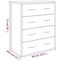 Miniatyrbillede 8 af 9: Skænk med 4 skuffer 60x30,5x71 cm sort - Skænk - Skænke - Home & Living