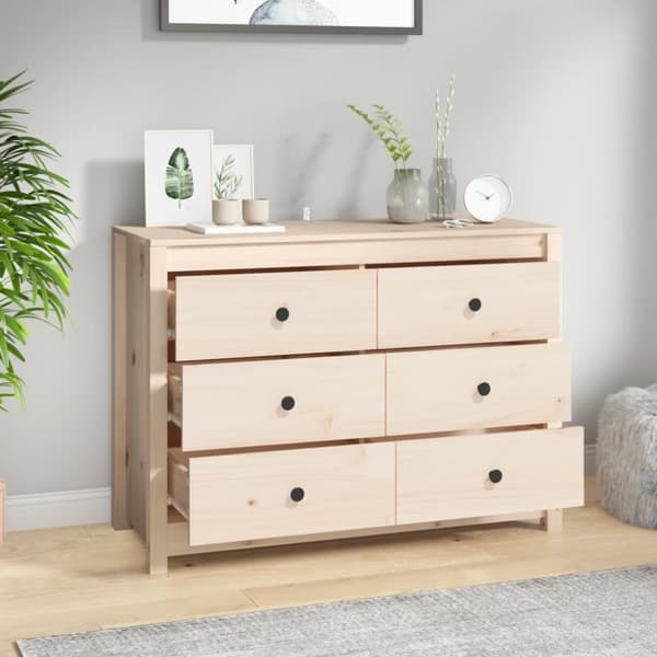 Kommode 100x40x72 cm massivt fyrretræ - Sideskab - Sideskabe - Home & Living