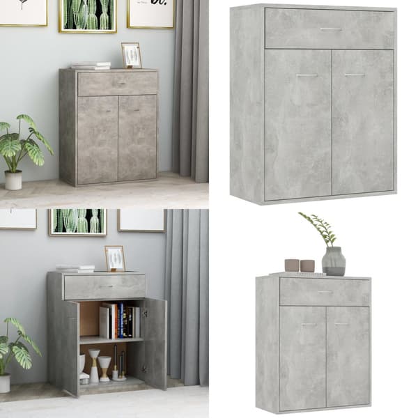 Skænk 60 x 30 x 75 cm spånplade betongrå - Skænk - Skænke - Home & Living
