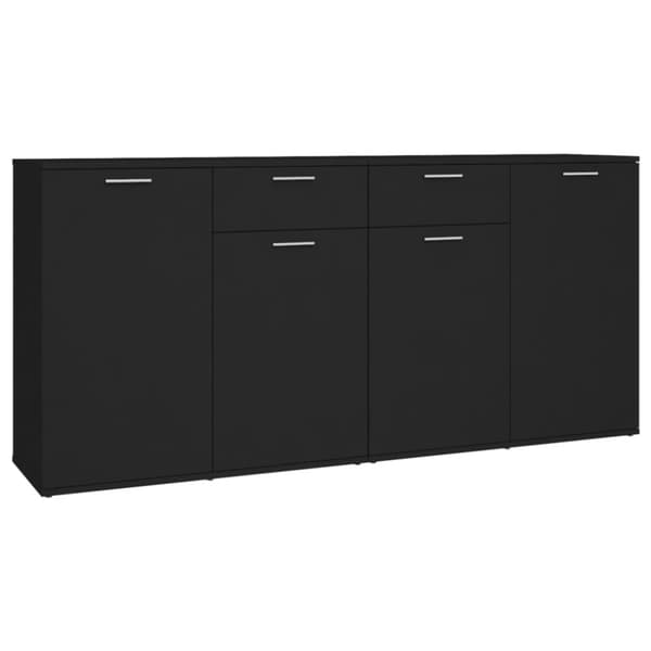 Senkki musta 160x36x75 cm tekninen puu - Senkki - Senkit - Home & Living