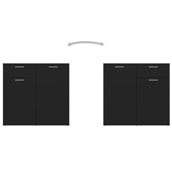 Senkki musta 160x36x75 cm tekninen puu - Senkki - Senkit - Home & Living