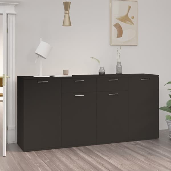 Senkki musta 160x36x75 cm tekninen puu - Senkki - Senkit - Home & Living