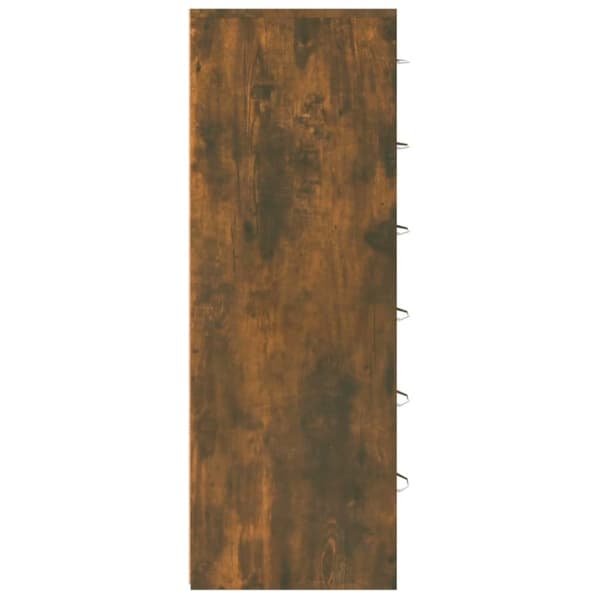 Skænk med 6 skuffer 50x34x96 cm konstrueret træ røget egetræ - Skænk - Skænke - Home & Living