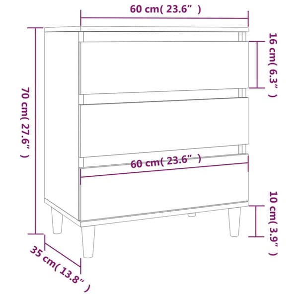 Senkki betoninharmaa 60x35x70 cm tekninen puu - Senkki - Senkit - Home & Living