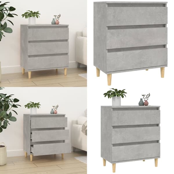 Senkki betoninharmaa 60x35x70 cm tekninen puu - Senkki - Senkit - Home & Living