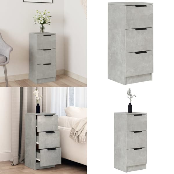 Skänk betonggrå 30x30x70 cm konstruerat trä - Skänk - Skänkar - Home & Living