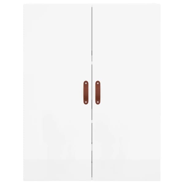 Højskab 69,5x34x180 cm konstrueret træ hvid højglans - Højskab - Højskabe - Home & Living