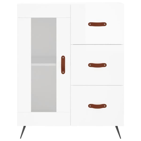 Højskab 69,5x34x180 cm konstrueret træ hvid højglans - Højskab - Højskabe - Home & Living