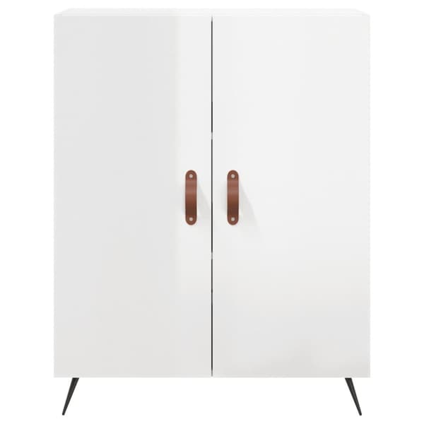 Højskab 69,5x34x180 cm konstrueret træ hvid højglans - Højskab - Højskabe - Home & Living