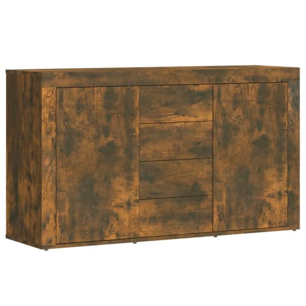Skänk rökfärgad ek 120x36x69 cm konstruerat trä - Byrå - Byråer - Home & Living