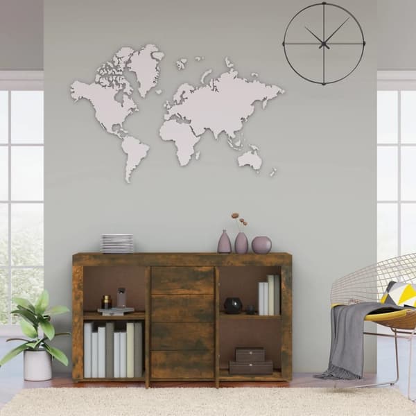 Skänk rökfärgad ek 120x36x69 cm konstruerat trä - Byrå - Byråer - Home & Living