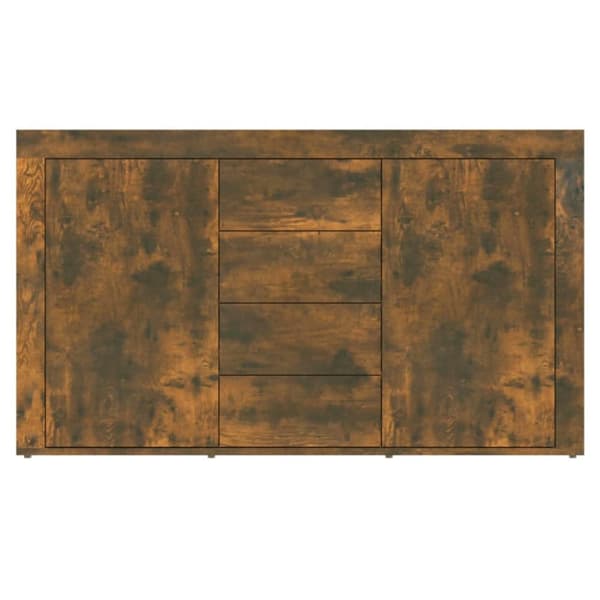 Skänk rökfärgad ek 120x36x69 cm konstruerat trä - Byrå - Byråer - Home & Living