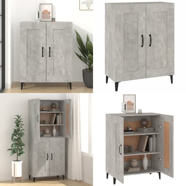 Skænk 69,5x34x90 cm konstrueret træ betongrå - Skænk Skænke - Skab - Home & Living