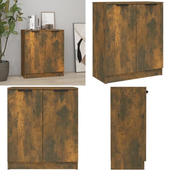 Byrå rökfärgad ek 60x30x70 cm konstruerat trä - Skänk - Skänkar - Home & Living