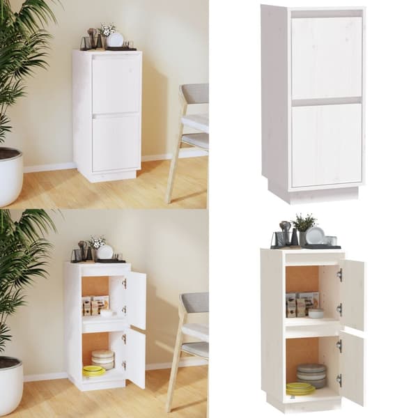 Skänk vit 31,5x34x75 cm massiv furu - Skänk - Bokskåp - Home & Living