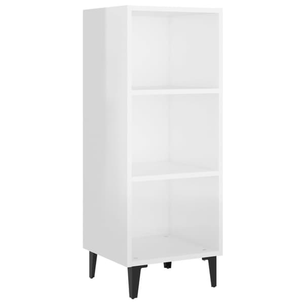 Skænk 34,5x32,5x90 cm konstrueret træ hvid højglans - Skænk Skænke - Skab - Home & Living