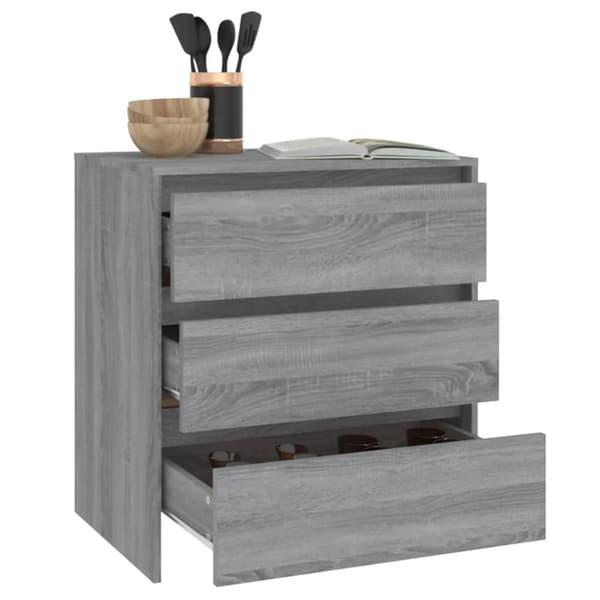 Skænk 70x41x75 cm spånplade grå sonoma-eg - Skænk - Skænke - Home & Living