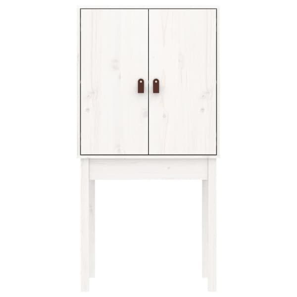 Højskab 60x40x120 cm massivt fyrretræ hvid - Højskab - Højskabe - Home & Living