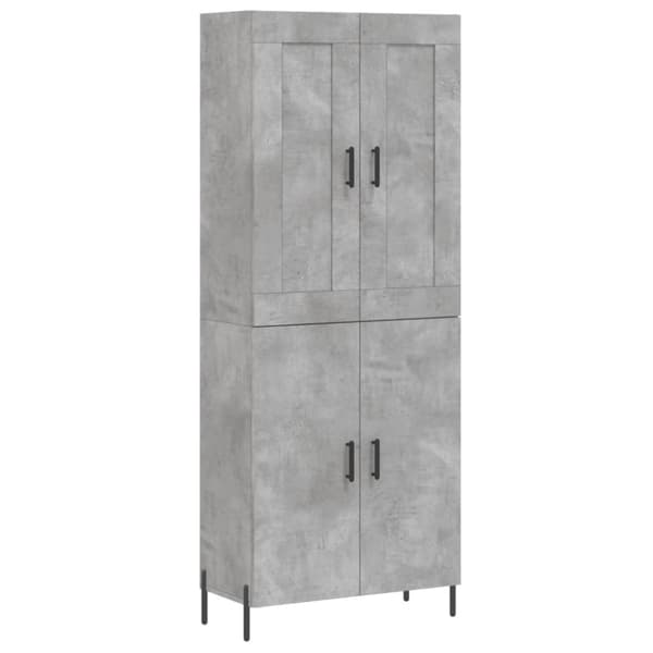 Højskab 69,5x34x180 cm konstrueret træ betongrå - Højskab - Højskabe - Home & Living