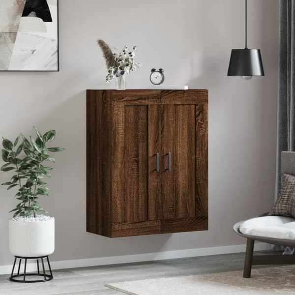 Seinäkiinnitettävä kaappi rusk tammi 69,5x34x90 cm tekninen puu - Seinäkaappi - Seinäkaapit - Home & Living
