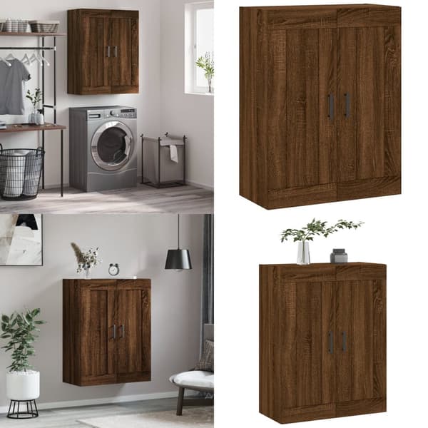 Vægskab 69,5x34x90 cm konstrueret træ brun egetræsfarve - Vægskab - Vægskabe - Home & Living