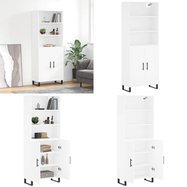 Højskab 69,5x34x180 cm konstrueret træ hvid - Højskab - Højskabe - Home & Living