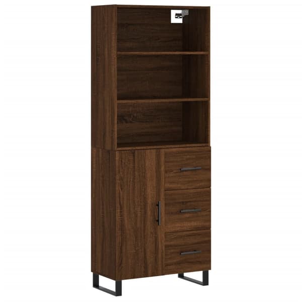Højskab 69,5x34x180 cm konstrueret træ brun egetræsfarve - Højskab - Højskabe - Home & Living