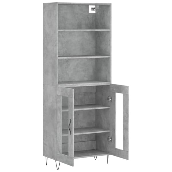 Højskab 69,5x34x180 cm konstrueret træ betongrå - Højskab - Højskabe - Home & Living