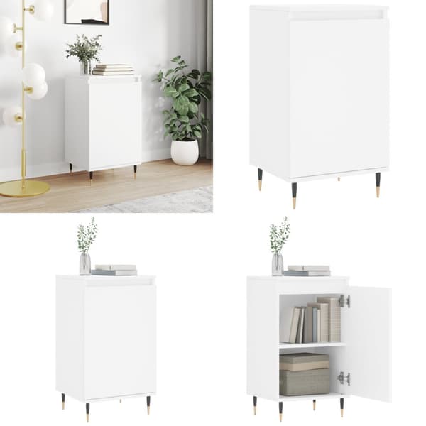 Byrå vit 40x35x70 cm konstruerat trä - Skänk - Skänkar - Home & Living