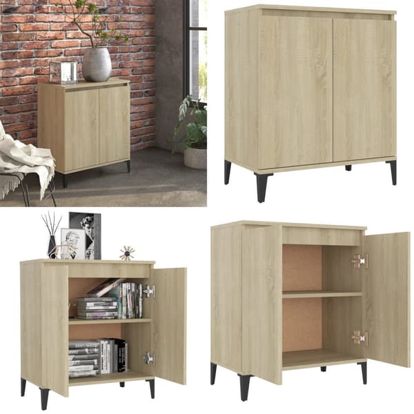 Skænk 60x35x70 cm konstrueret træ sonoma-eg - Skænk - Skænke - Home & Living