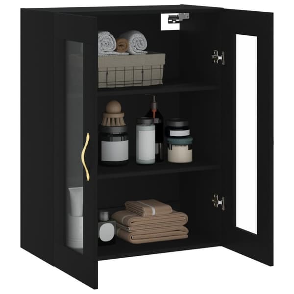 Væghængt skab 69,5x34x90 cm sort - Vægskab - Vægskabe - Home & Living