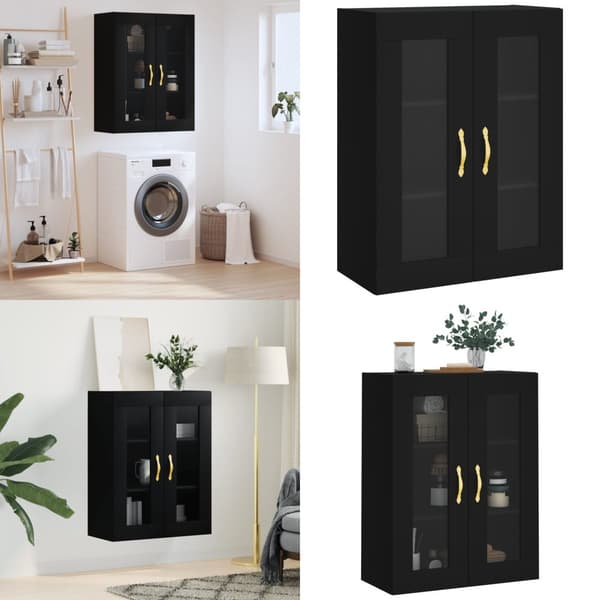Væghængt skab 69,5x34x90 cm sort - Vægskab - Vægskabe - Home & Living