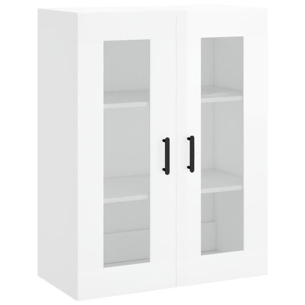Högskåp högglans vit 69,5x34x180 cm konstruerat trä - Sidoskåp - Förvaringsskåp - Home & Living